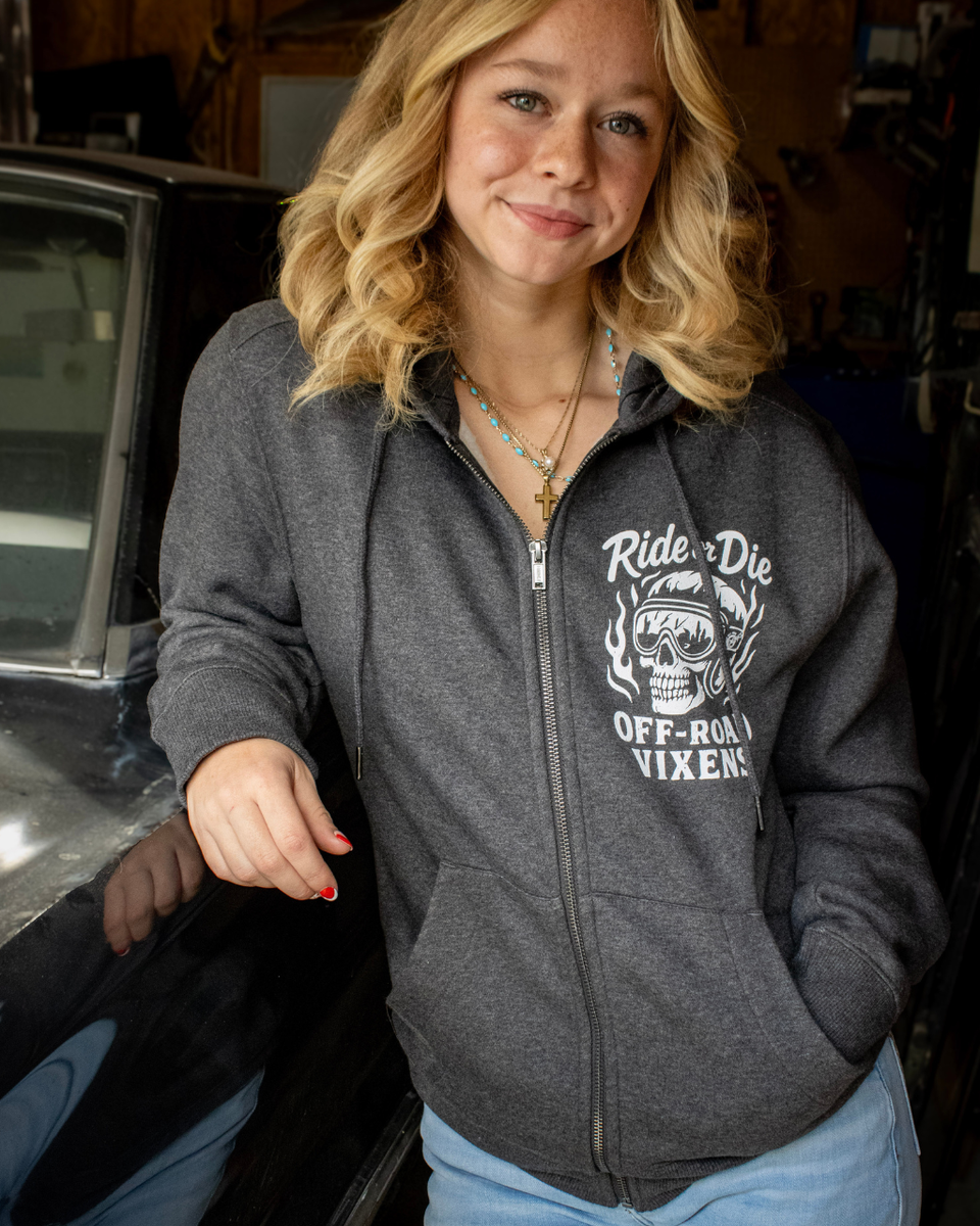 Raise Hell Zip Up Hoodie | Ride or Die Style for Off-Road Women