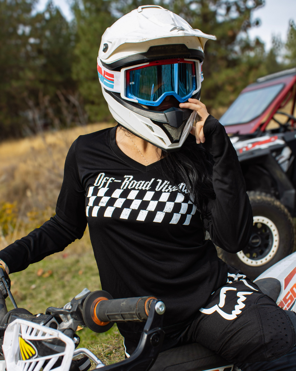 Checkered Flag Lightweight Jersey/Tech Tee – OFF-ROAD VIXENS