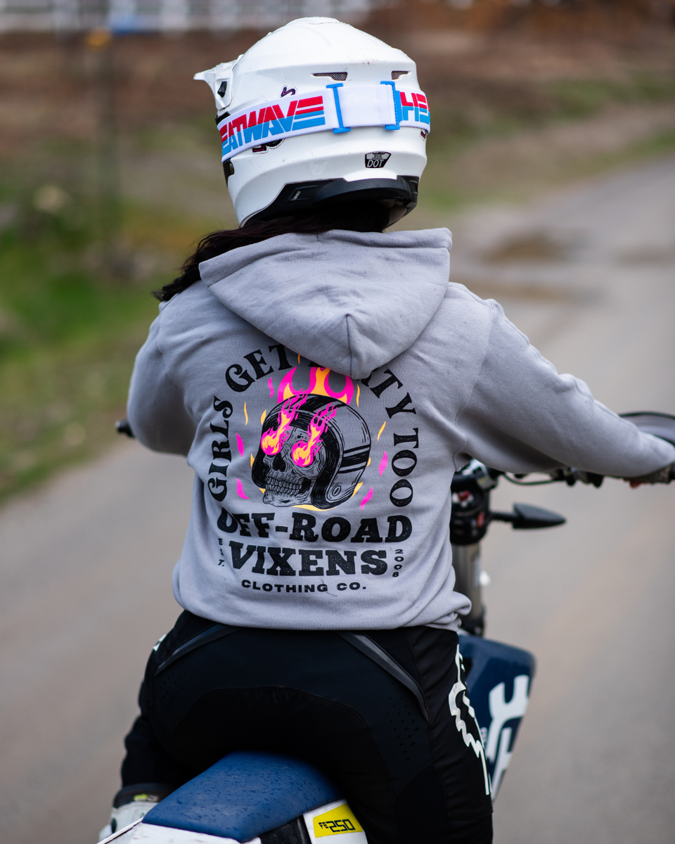 Moto Head Unisex Pullover Hoodie – OFF-ROAD VIXENS CLOTHING CO.