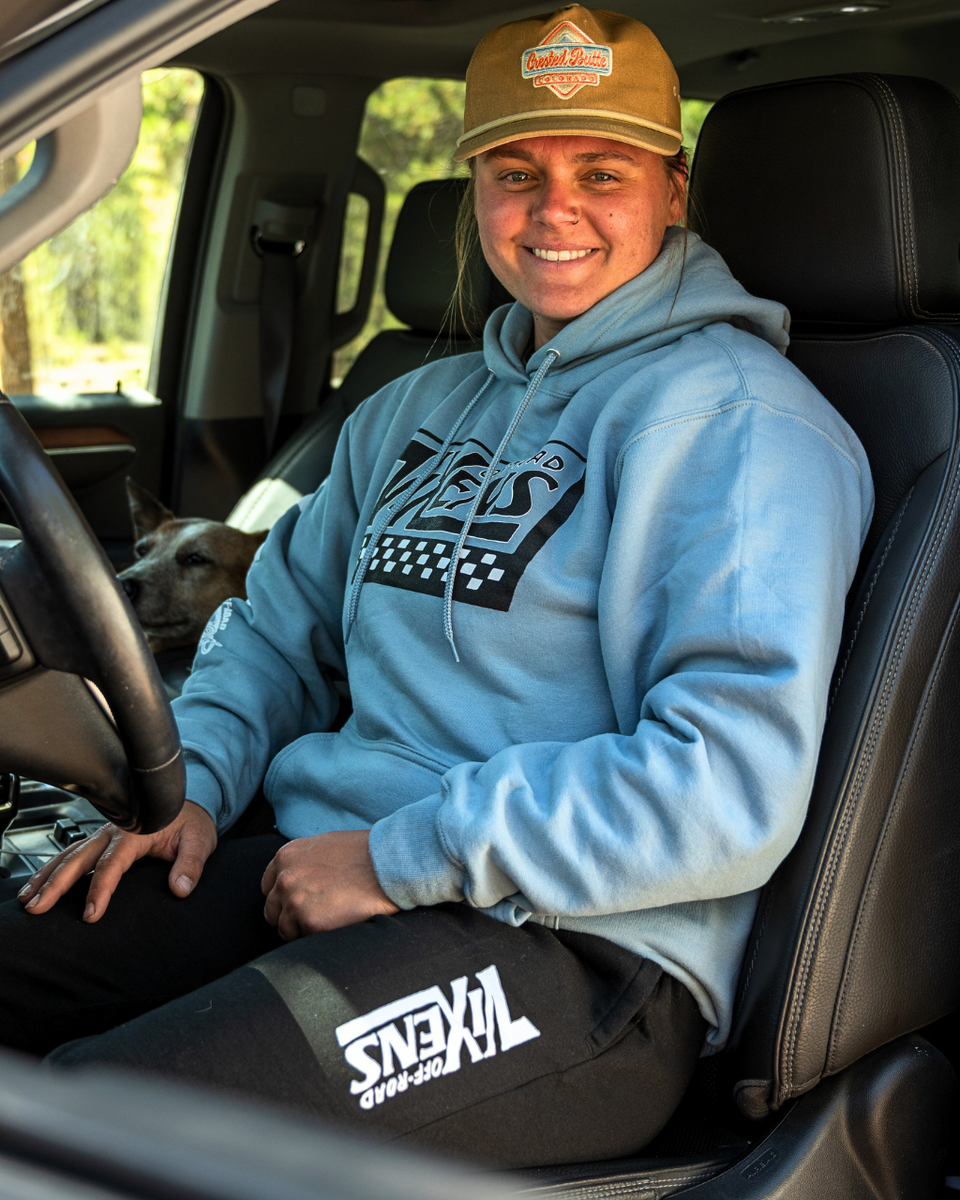 Off the Wall Unisex Pullover Hoodie - Blue – OFF-ROAD VIXENS