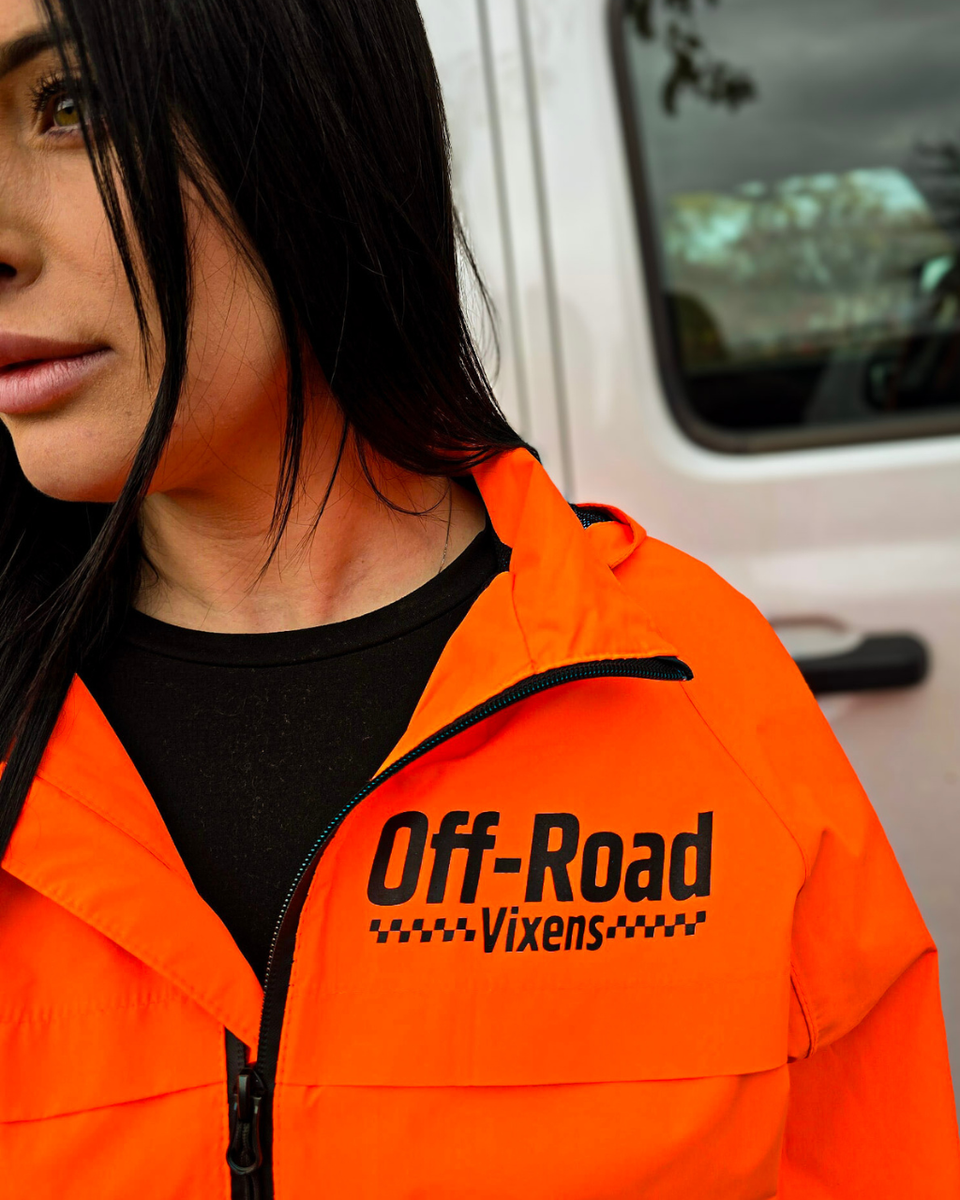 Pit Stop Packable Waterproof Jacket – Blaze Orange | Off-Road