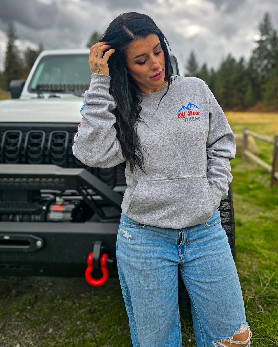 値下げ交渉可　RAD MUSICAN CREW NECK PULLOVER Rocky Mountain Pocket Crew Sweatshirt | Off-Road Vixens – OFF-ROAD