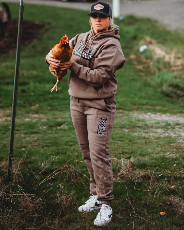 Off the Wall Heavy Weight Hoodie - Brown