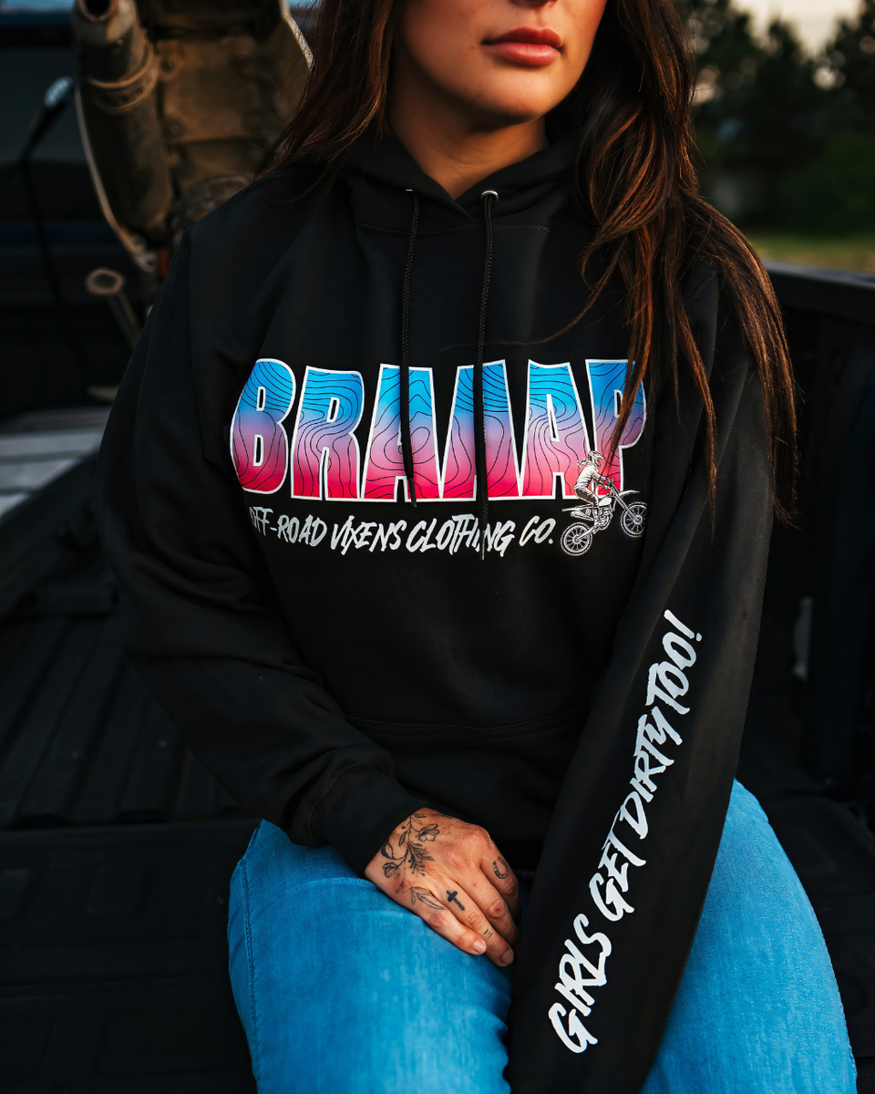 Braaapiness Pullover Hoodie - Dirt Bike | Off-Road Vixens – OFF