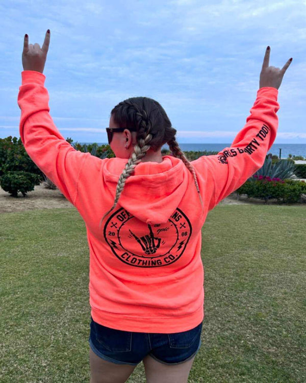 Be Epic Pullover Neon Coral - OFF-ROAD VIXENS CLOTHING CO.