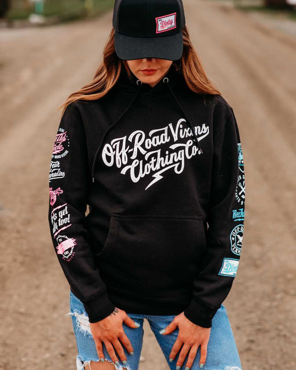 Rewind 2.0 Unisex Pullover Hoodie - OFF-ROAD VIXENS CLOTHING CO.