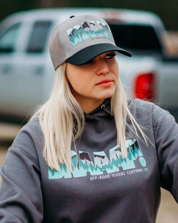 Braaap! Babe Trucker Hat - OFF-ROAD VIXENS CLOTHING CO.