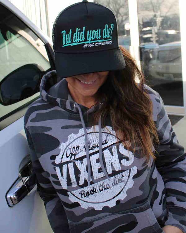 But did you die? Trucker - Black - OFF-ROAD VIXENS CLOTHING CO.