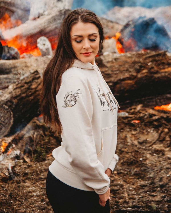 Vixen Huntress Pullover Hoodie - Natural - OFF-ROAD VIXENS CLOTHING CO.