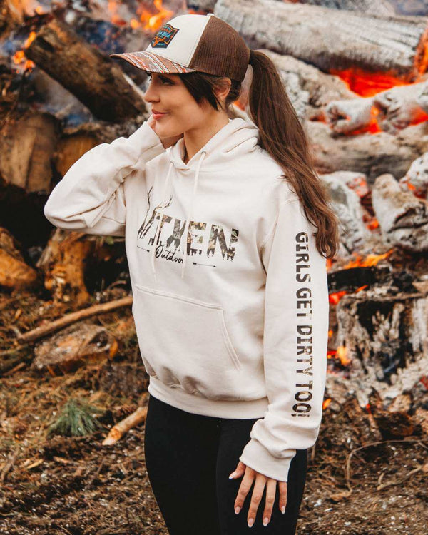Vixen Huntress Pullover Hoodie - Natural - OFF-ROAD VIXENS CLOTHING CO.