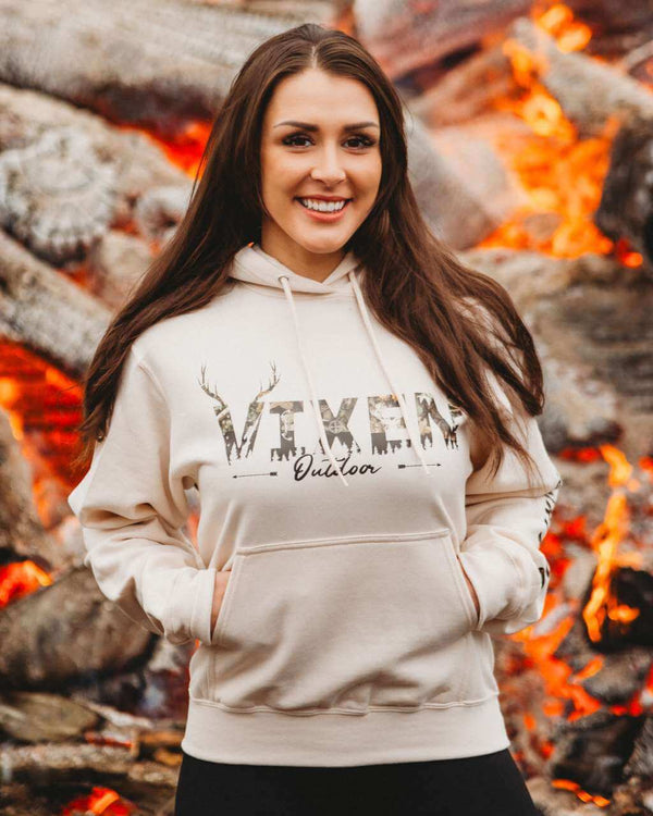 Vixen Huntress Pullover Hoodie - Natural - OFF-ROAD VIXENS CLOTHING CO.
