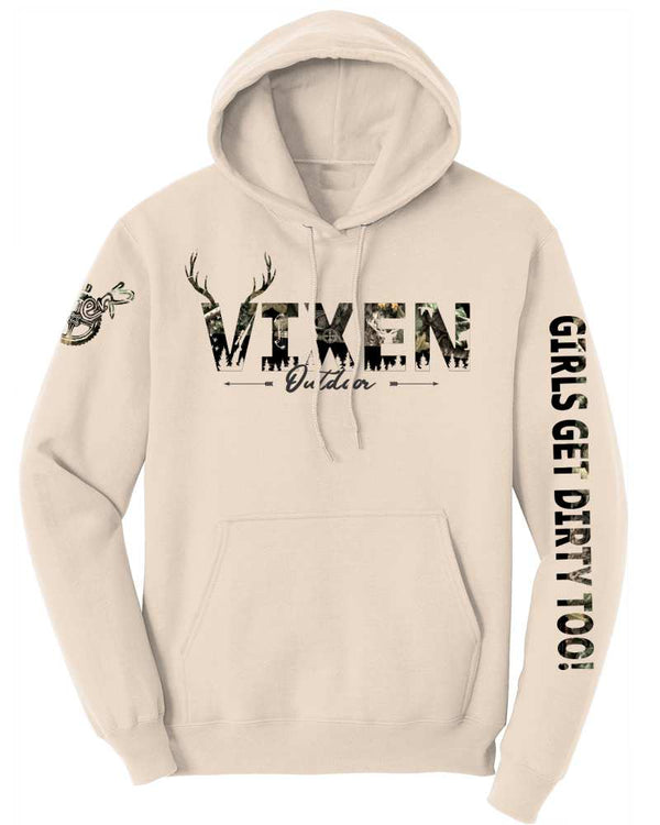 Vixen Huntress Pullover Hoodie - Natural - OFF-ROAD VIXENS CLOTHING CO.