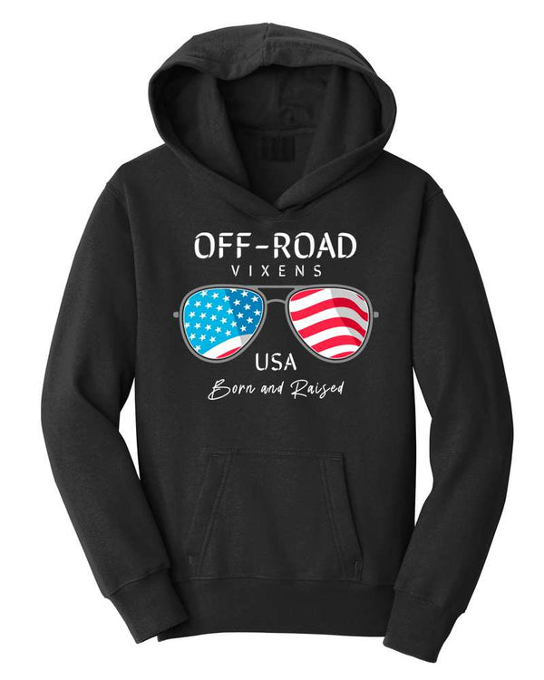 Youth Born and Raised Hoodie - OFF-ROAD VIXENS CLOTHING CO.