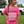 Youth Checked out Tee - Neon Pink