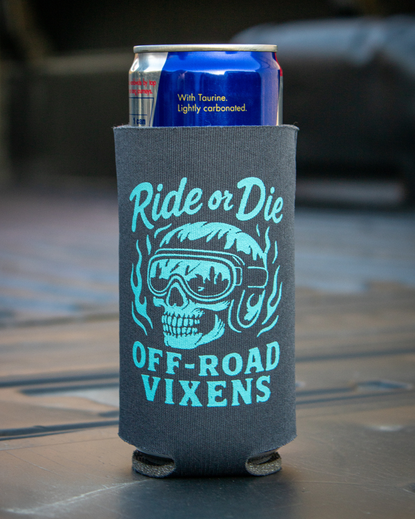 Raise Hell Slim Can Koozie - Charcoal