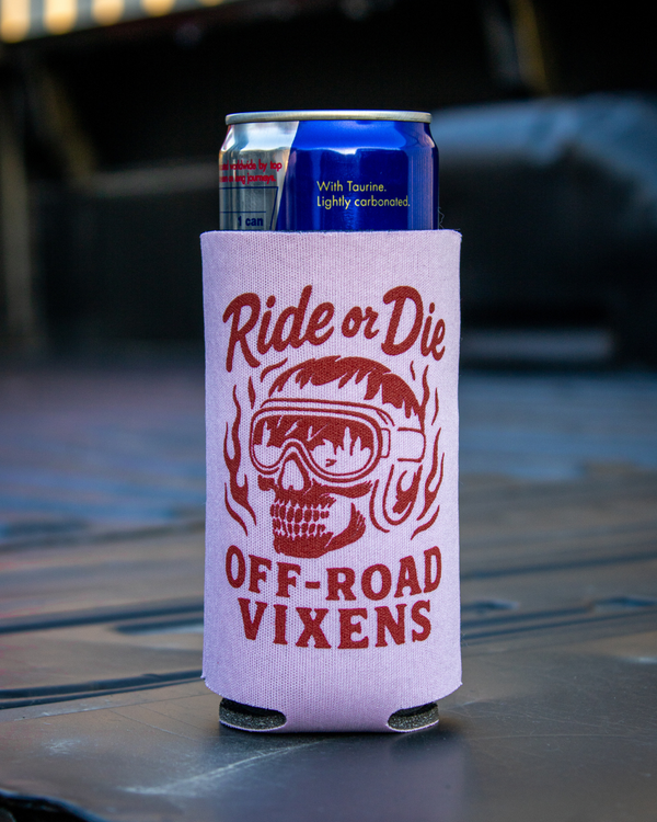 Raise Hell Slim Can Koozie - Blush