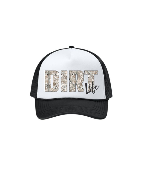 Dirt Life Deadwood Camo Trucker - Black