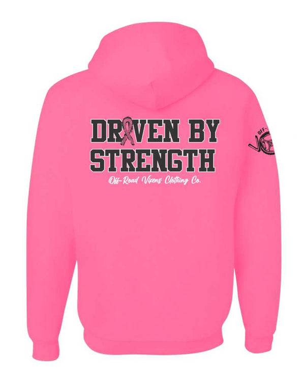 Driven By Strength - Pink Ribbon Hoodie