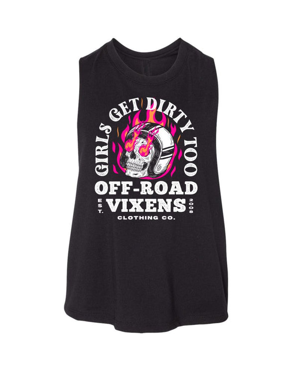 Moto Head Cropped Muscle Tank