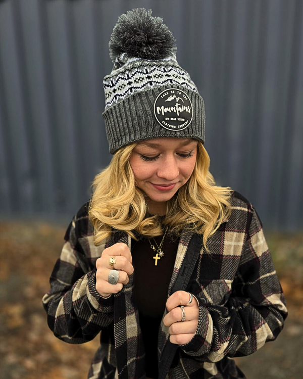 Take me to the Mountains Beanie - Gray