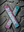 Checkered Keychain - Mint/Pink