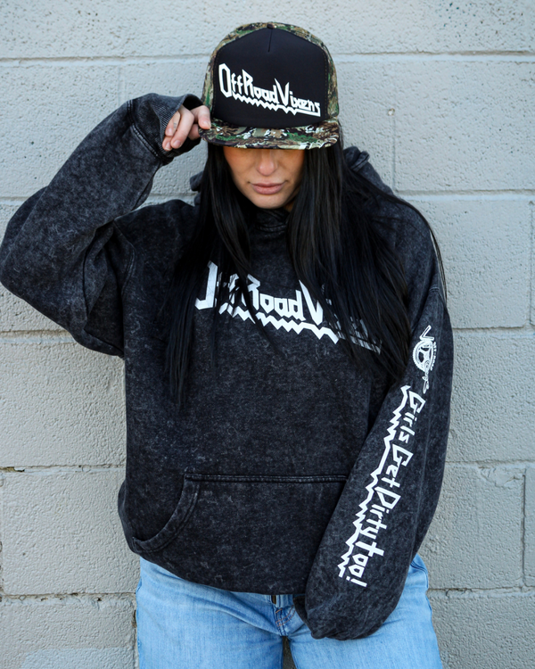 Heavy Metal Mineral Wash Pullover Hoodie