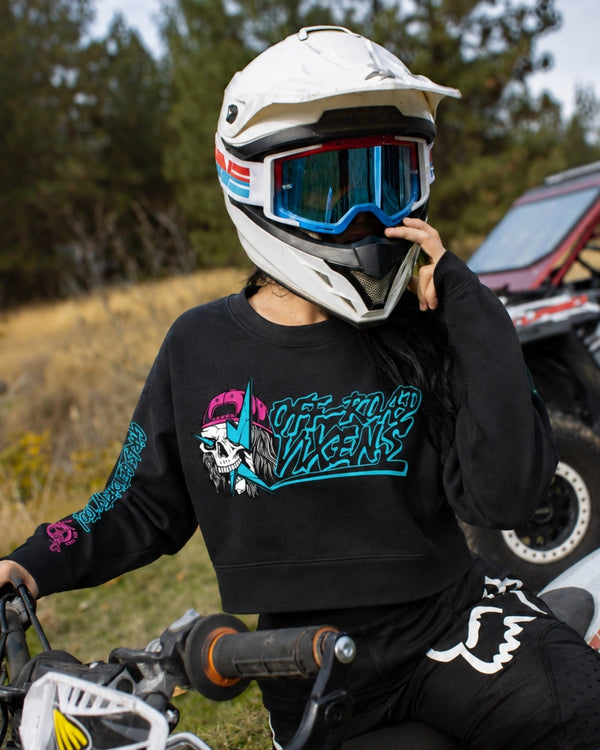 Skull Crusher Ladies Cropped Crewneck