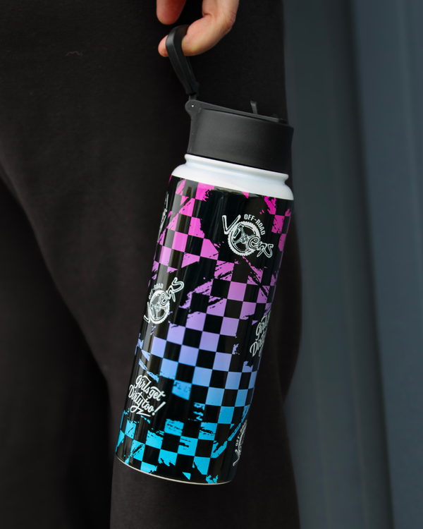 Checkered Water Bottle