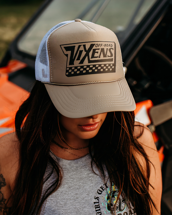 Off the Wall Foam Trucker -Khaki/White