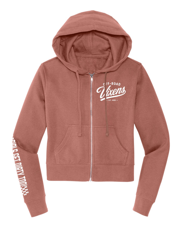 Desert Ladies Cropped Zip Hoodie