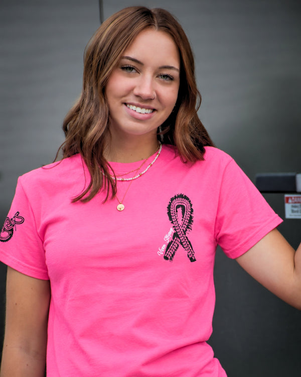 Driven by Strength - Pink Ribbon Tee