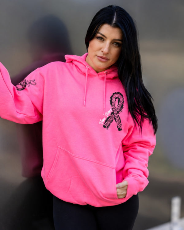 Driven By Strength - Pink Ribbon Hoodie