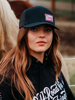 High Life Trucker Hat - Black - OFF-ROAD VIXENS CLOTHING CO.