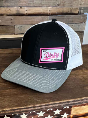 High Life Trucker Hat - Tri Black/White/Gray - OFF-ROAD VIXENS CLOTHING CO.