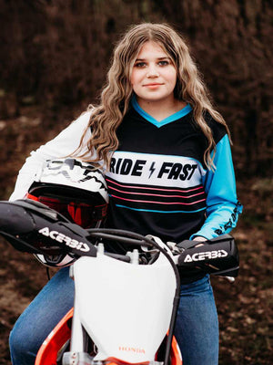Youth Ride Fast Jersey - OFF-ROAD VIXENS CLOTHING CO.