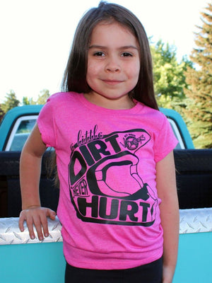 A Little Dirt Never Hurt Youth Tee Pink - OFF-ROAD VIXENS CLOTHING CO.
