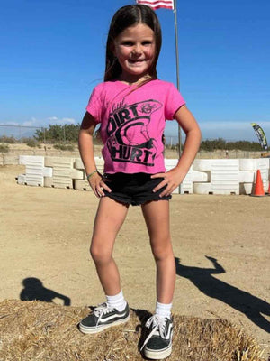 A Little Dirt Never Hurt Youth Tee Pink - OFF-ROAD VIXENS CLOTHING CO.