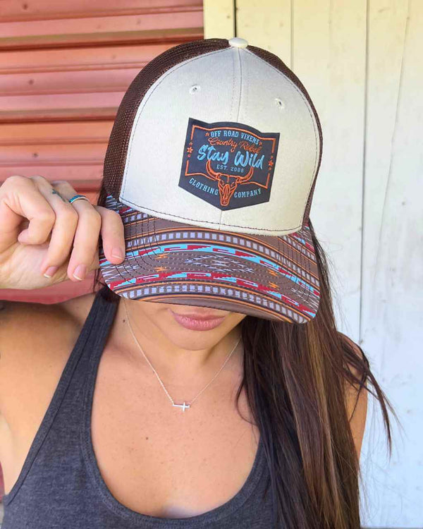 Country Rebel Trucker Hat - OFF-ROAD VIXENS CLOTHING CO.