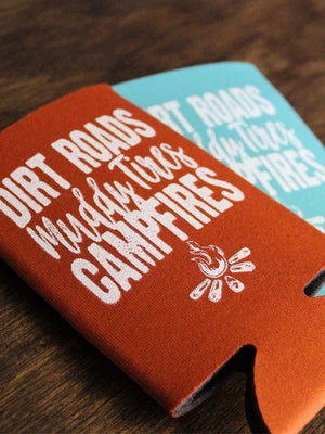 Dirt Roads Slim Can Koozie - Orange - OFF-ROAD VIXENS CLOTHING CO.