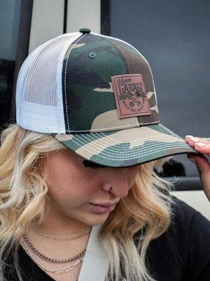 Garage Girls Camo Trucker Hat - OFF-ROAD VIXENS CLOTHING CO.