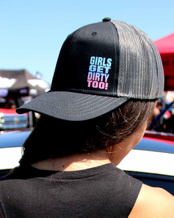 GGDT Trucker Hat - Black - OFF-ROAD VIXENS CLOTHING CO.