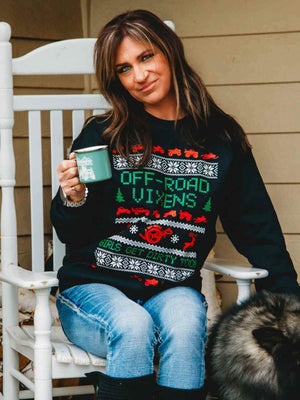 Naughty or Nice Christmas Crew - OFF-ROAD VIXENS CLOTHING CO.