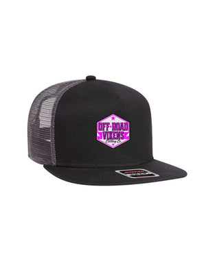 Throttle Therapy Flatbill Trucker Hat - OFF-ROAD VIXENS CLOTHING CO.