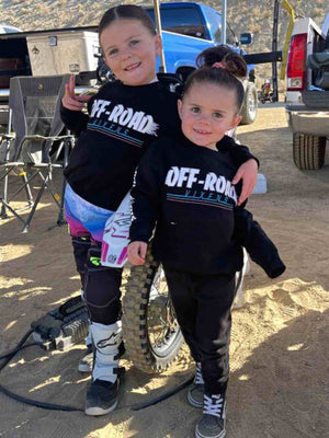 Toddler Hell on Wheels Crewneck Pullover - OFF-ROAD VIXENS CLOTHING CO.