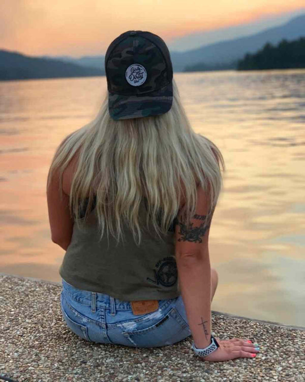 Tornado Low Profile Trucker Hat - Camo - OFF-ROAD VIXENS CLOTHING CO.