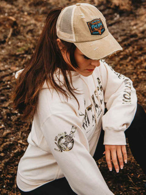 Vixen Huntress Pullover Hoodie - Natural - OFF-ROAD VIXENS CLOTHING CO.