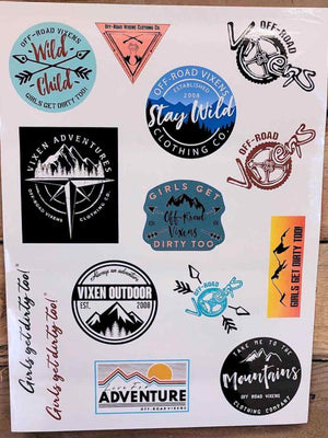 Vixen Outdoor Sticker Sheet - OFF-ROAD VIXENS CLOTHING CO.