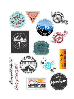 Vixen Outdoor Sticker Sheet - OFF-ROAD VIXENS CLOTHING CO.