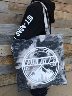 Vixen Outdoor Tie Dye Canvas Tote - Smoke - OFF-ROAD VIXENS CLOTHING CO.