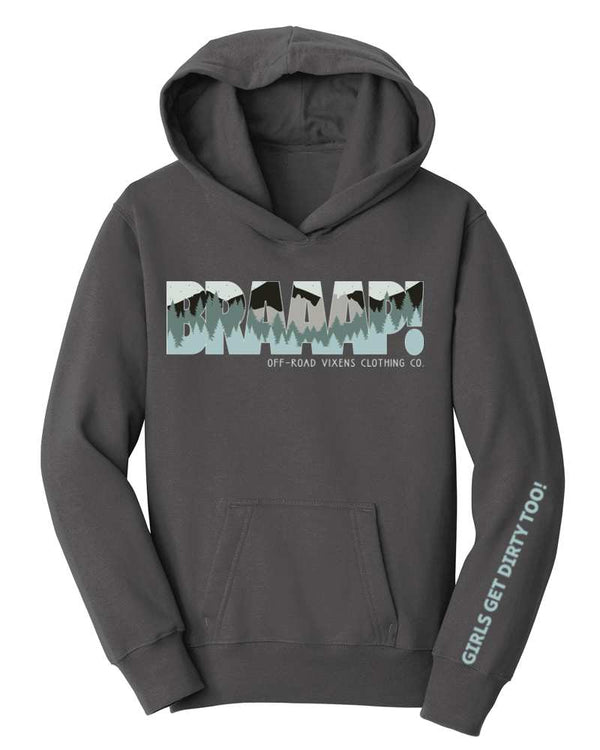 Youth Braaap Babe Hoodie - OFF-ROAD VIXENS CLOTHING CO.